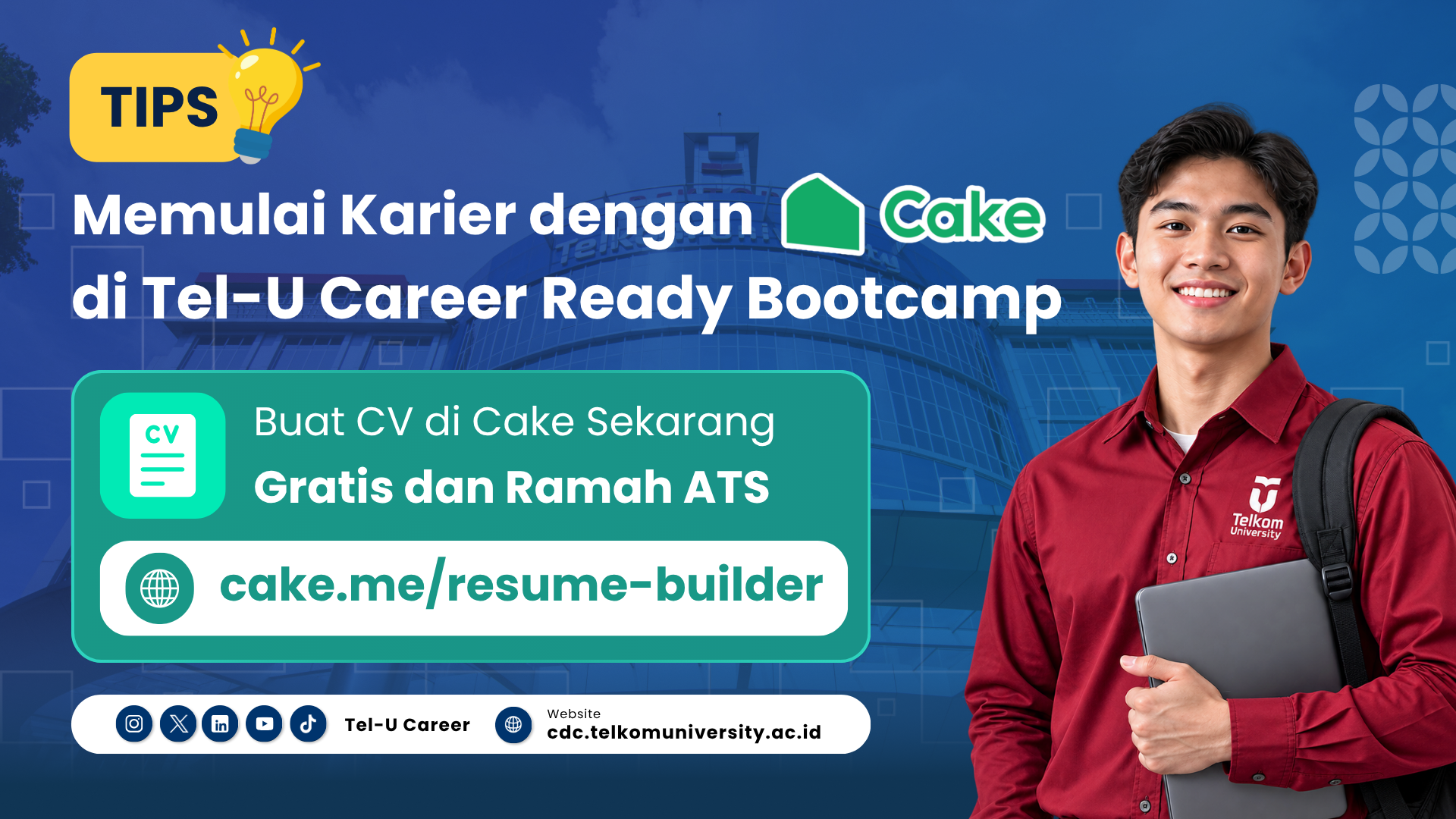 Tips Memulai Karier dengan Cake di Tel-U Career Ready Bootcamp