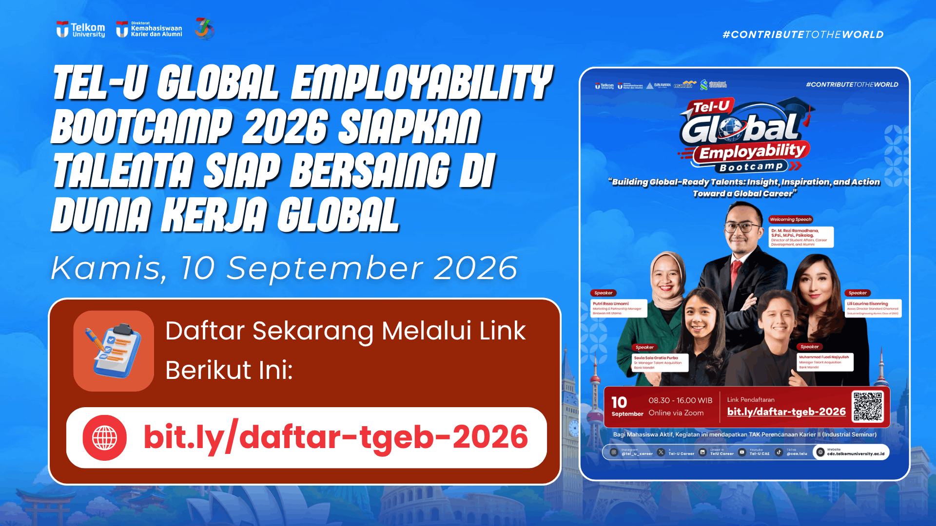 Tel-U Global Employability Bootcamp 2026 Siapkan Talenta Siap Bersaing di Dunia Kerja Global