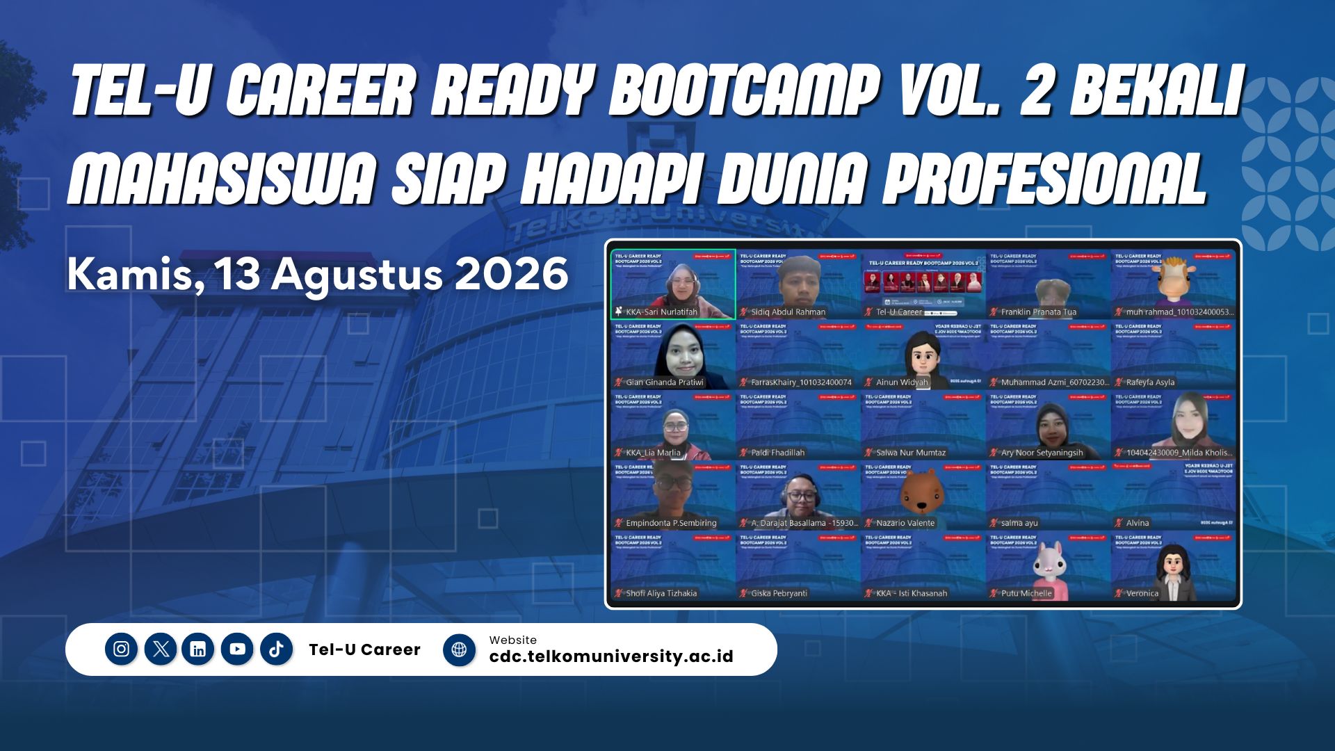 Tel-U Career Ready Bootcamp Vol. 2 Bekali Mahasiswa Siap Hadapi Dunia Profesional