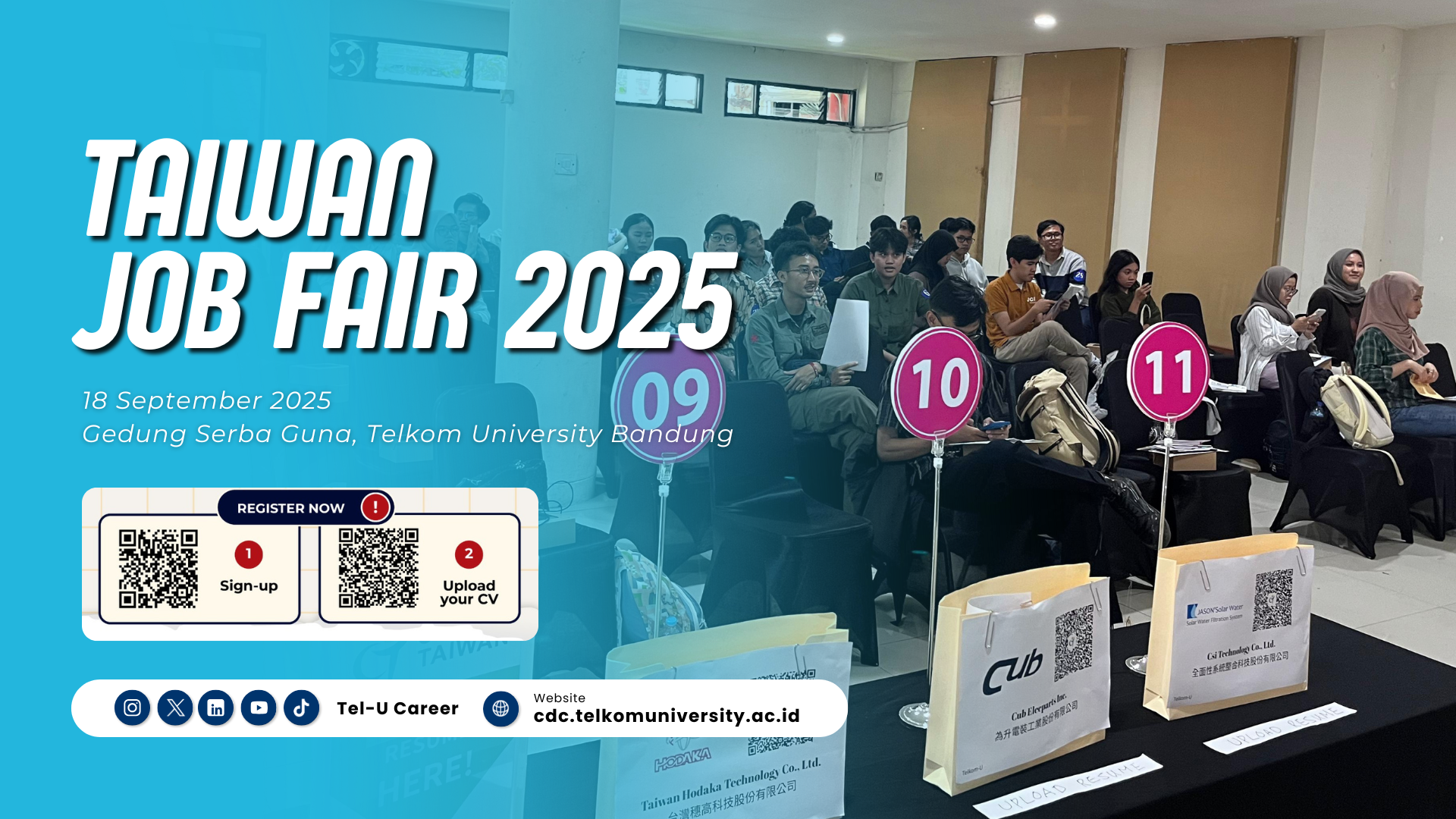 Telkom University dan TAITRA Sukses Gelar Taiwan Job Fair 2025